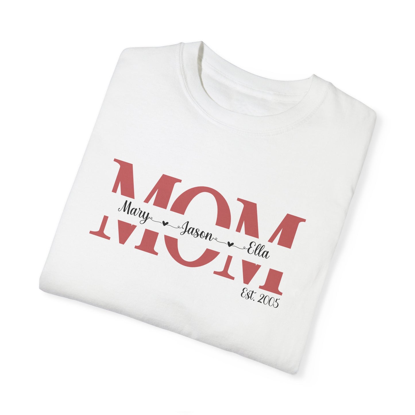 Personalized MOM Tee Pink