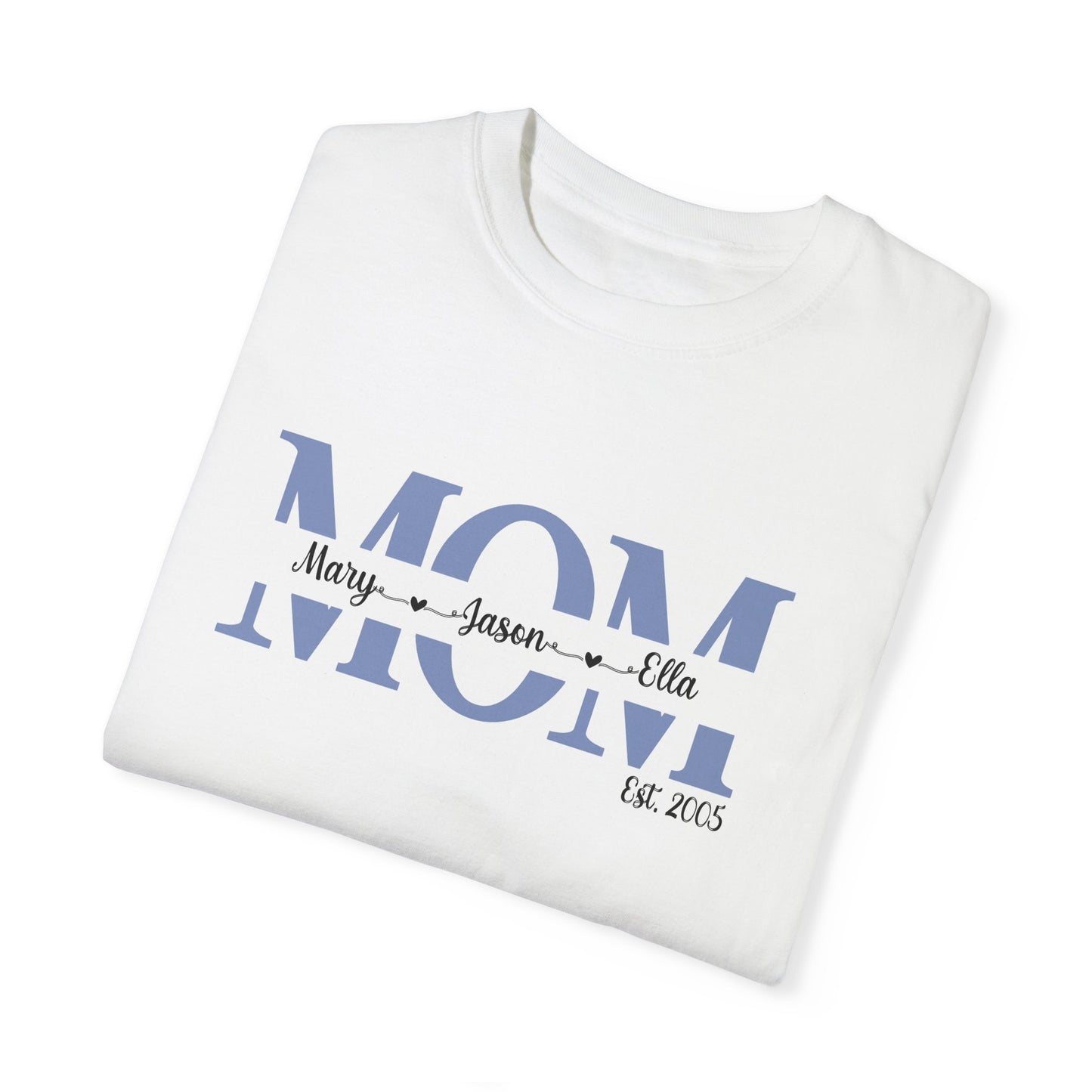 Personalized MOM Tee Blue